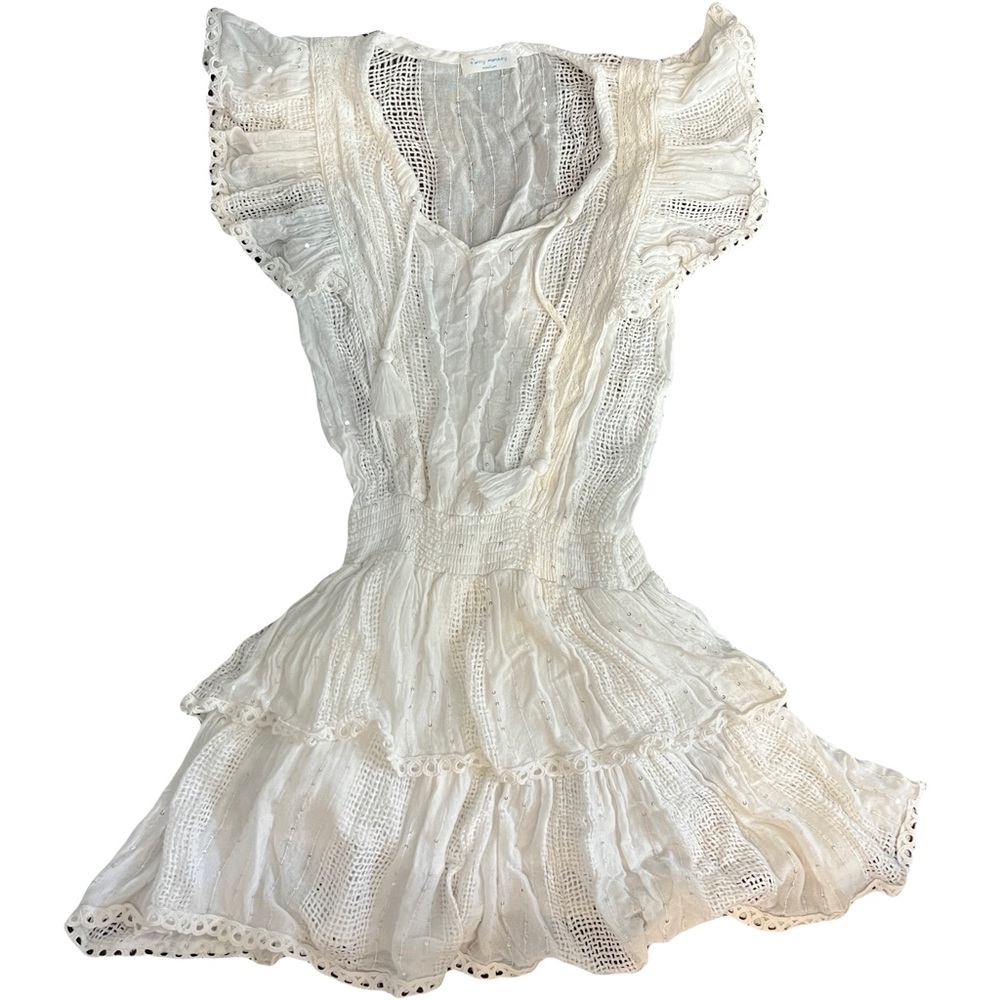 Funky Monkey Brand White Frilly Mini Dress